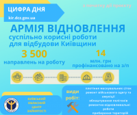 «Армія відновлення» Київщини: на виконання суспільно корисних робіт видано 3500 направлень.